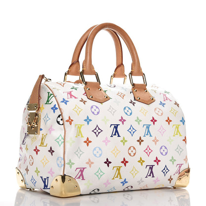 Louis Vuitton Monogram Multicolor Speedy 30 White 3 of 13