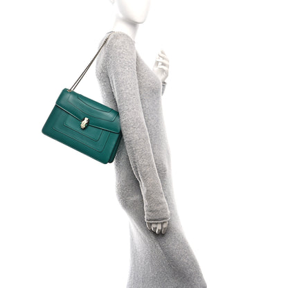 Bulgari Calfskin Serpenti Forever Shoulder Bag Emerald Green 2 of 11