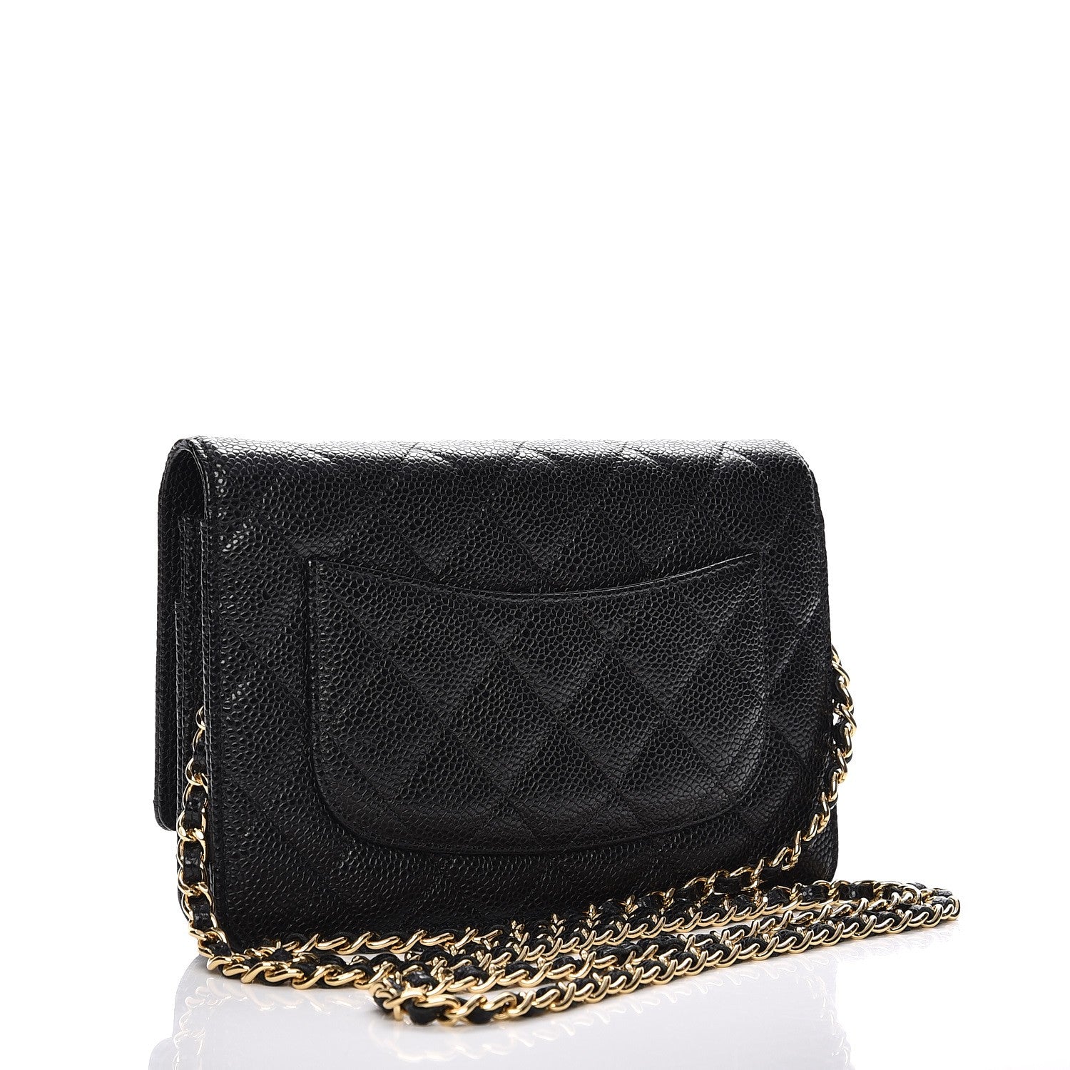 Chanel Caviar Quilted Wallet On Chain WOC Black 3 of 10