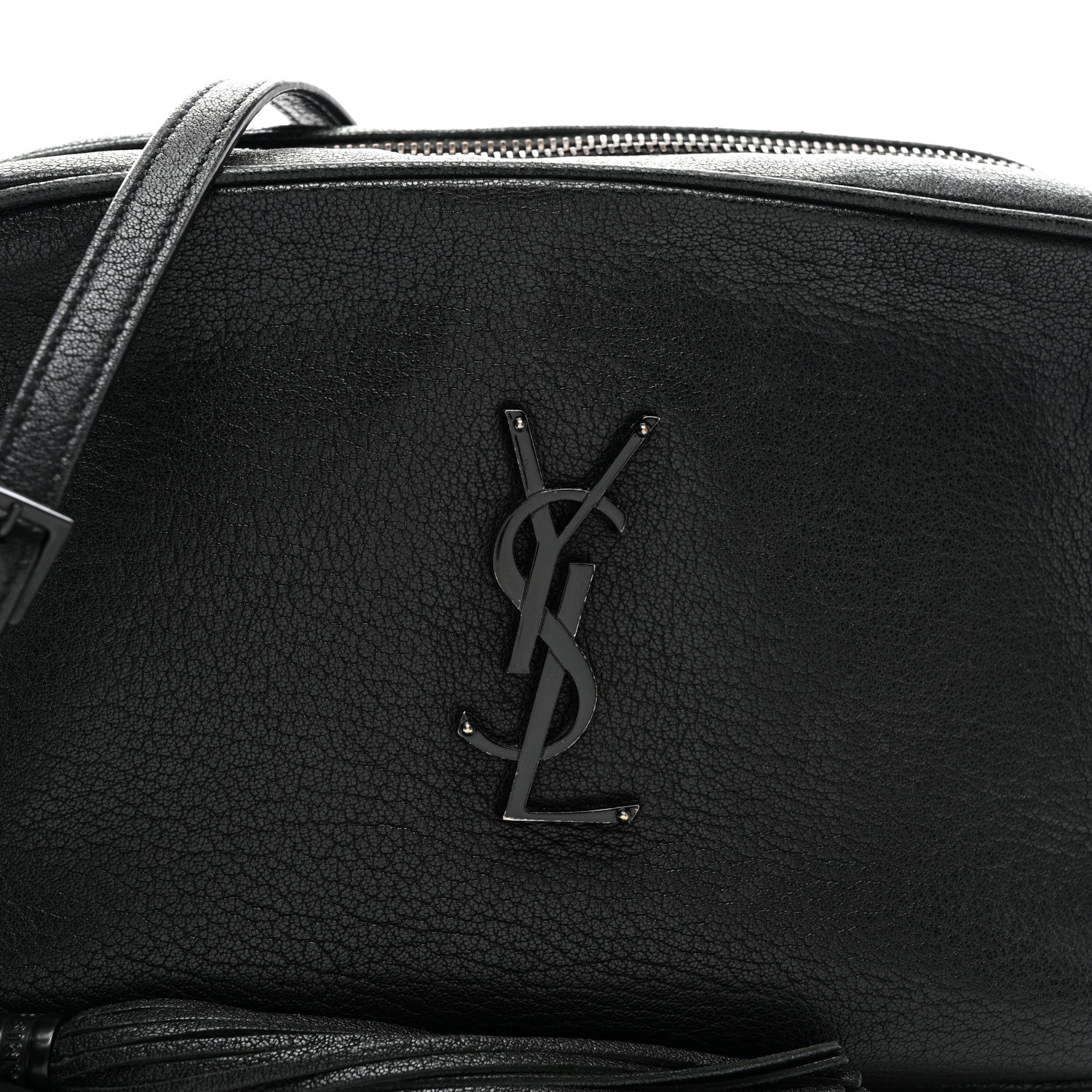 Saint Laurent Lambskin Monogram Small Lou Camera Bag Black 7 of 9