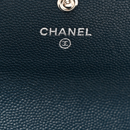 Chanel Caviar Quilted Boy Flap Wallet Blue 5 of 10