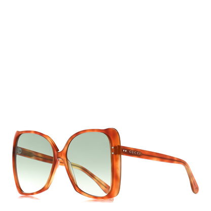 Gucci Acetate Oversize Square Frame GG0471S Sunglasses Havana Green 1 of 8