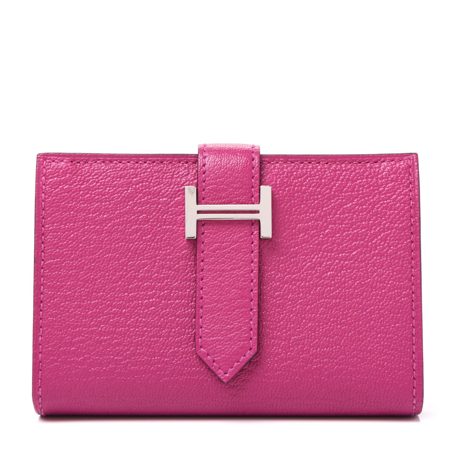Chevre Mysore Mini Bearn Wallet Rose Pourpre