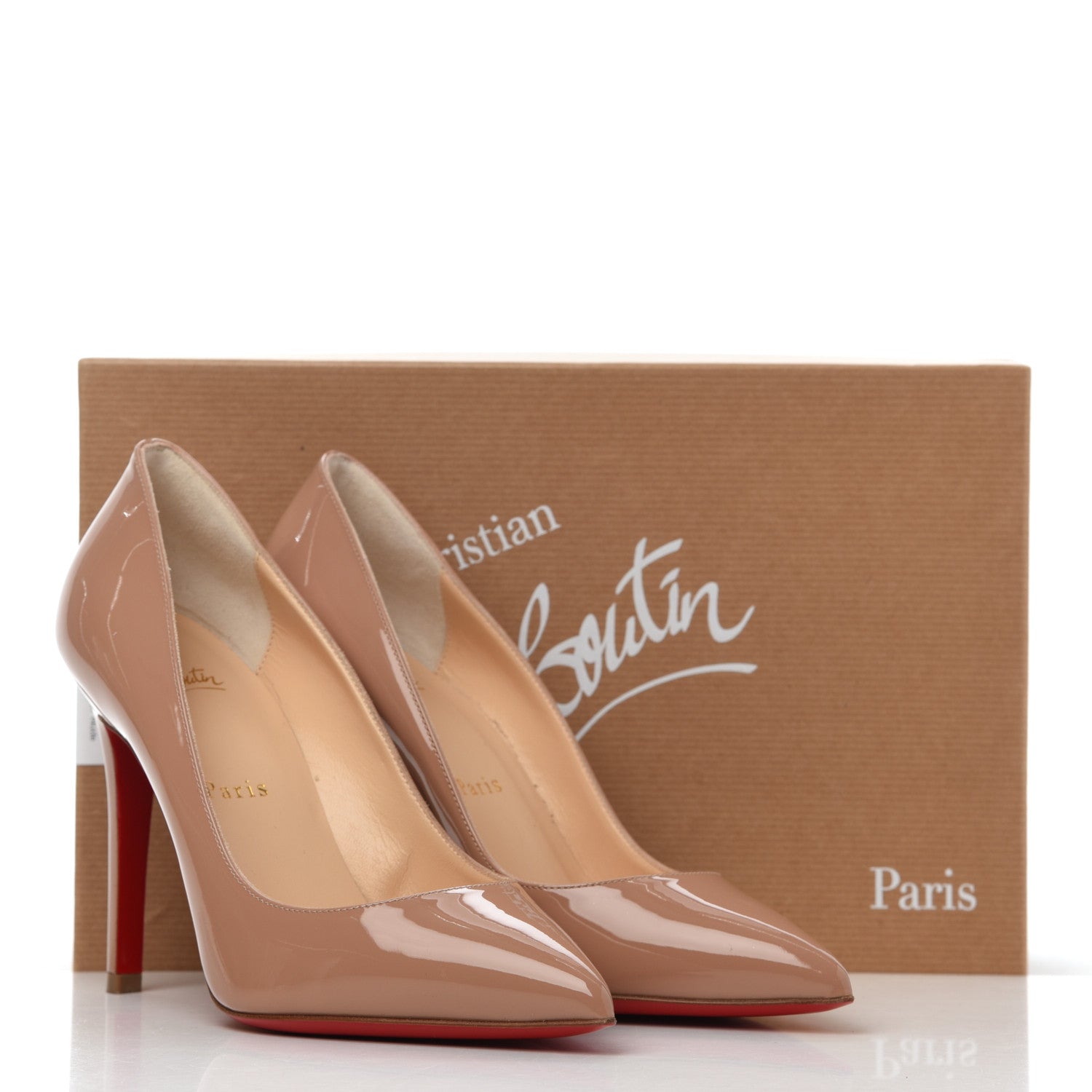 Christian Louboutin Patent Pigalle 100 Pumps 37 Nude 9 of 9