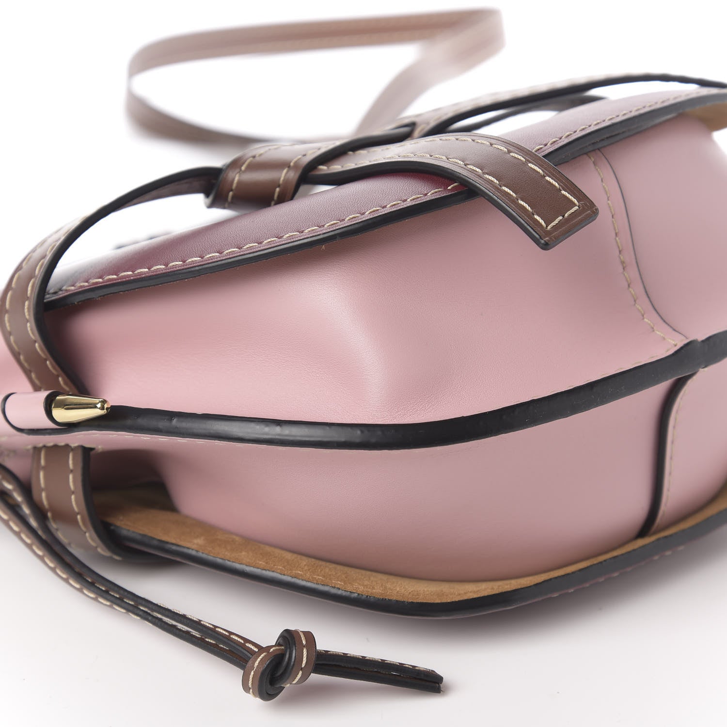 Loewe Calfskin Small Gate Crossbody Bag Wine Pastel Pink 6 of 11