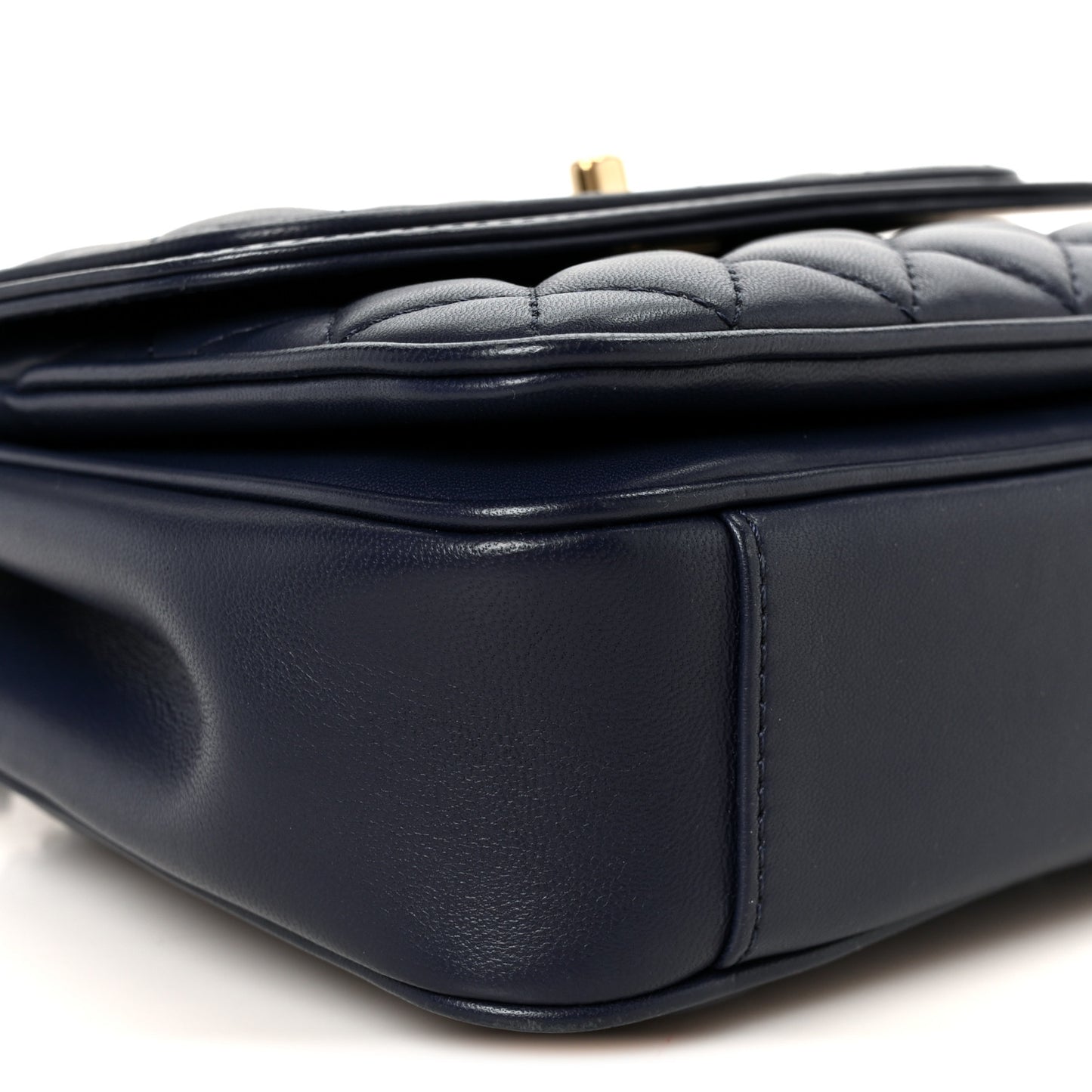 Lambskin Quilted Small Lovely Day Flap Dark Blue