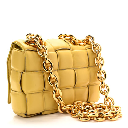 Bottega Veneta Lambskin Maxi Intreccio Padded Chain Cassette Crossbody Bag Corn 3 of 11