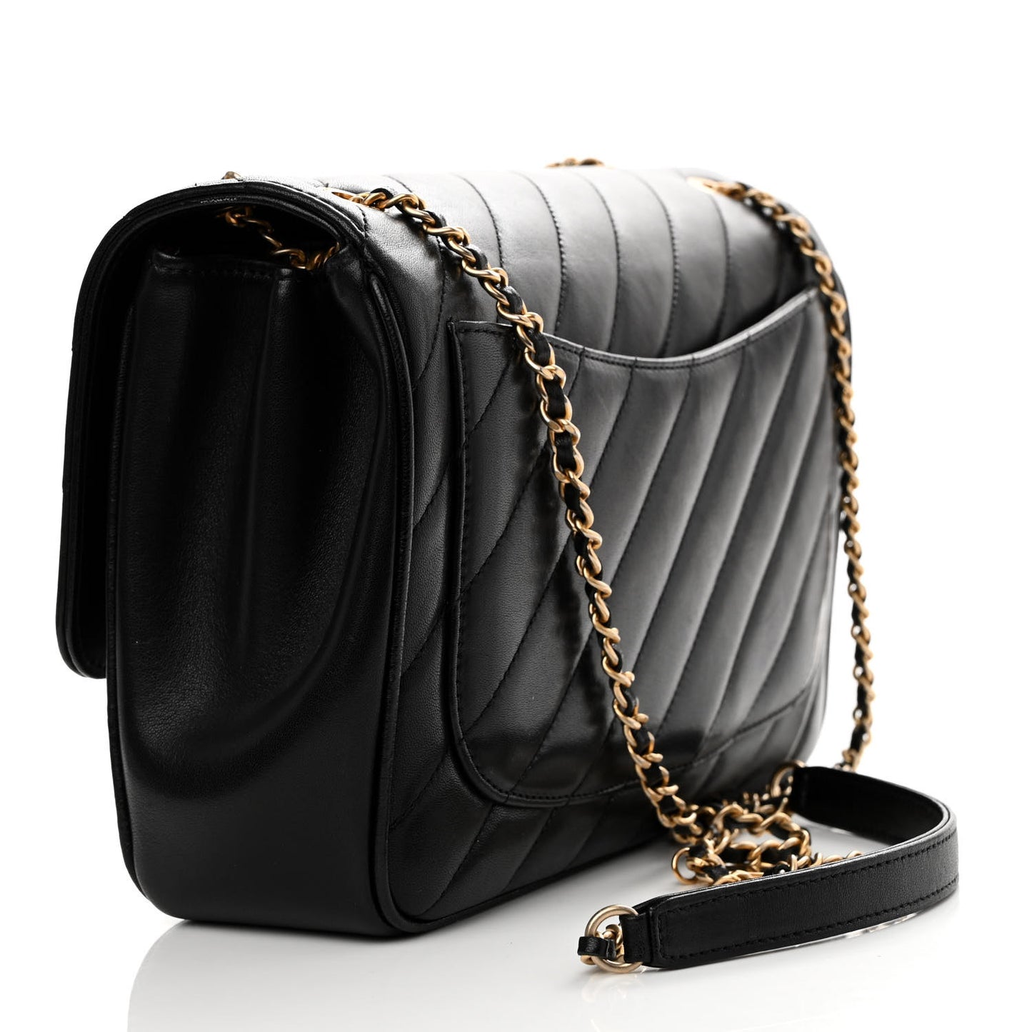 Lambskin Quilted Jumbo Coco Vintage Flap Black