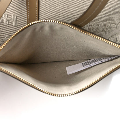 Burberry Cotton Canvas Mini Logo Horseferry Tote Bag Off White 9 of 15