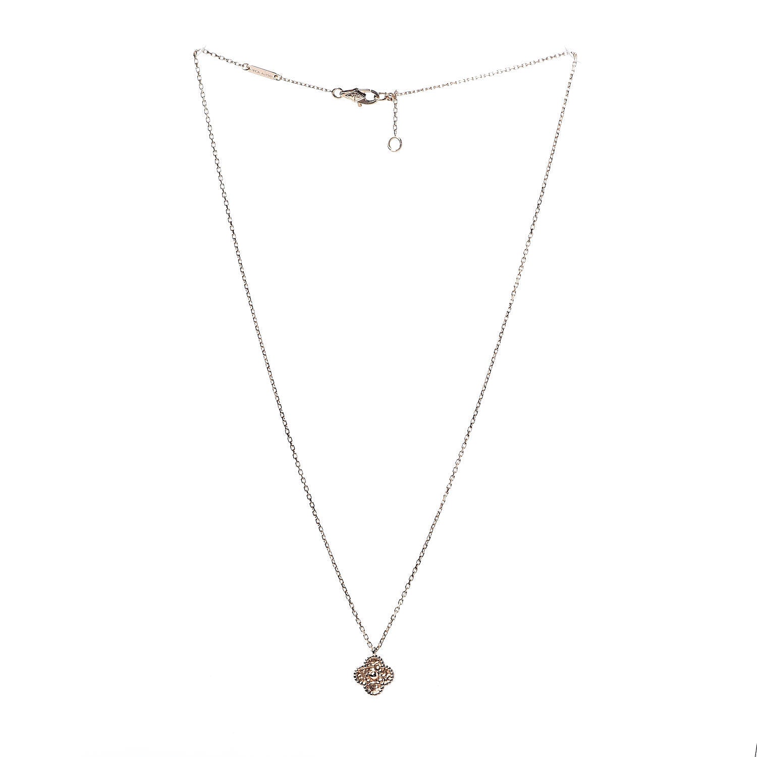 Van Cleef & Arpels 18K Rose Gold Sweet Alhambra Pendant Necklace 3 of 8