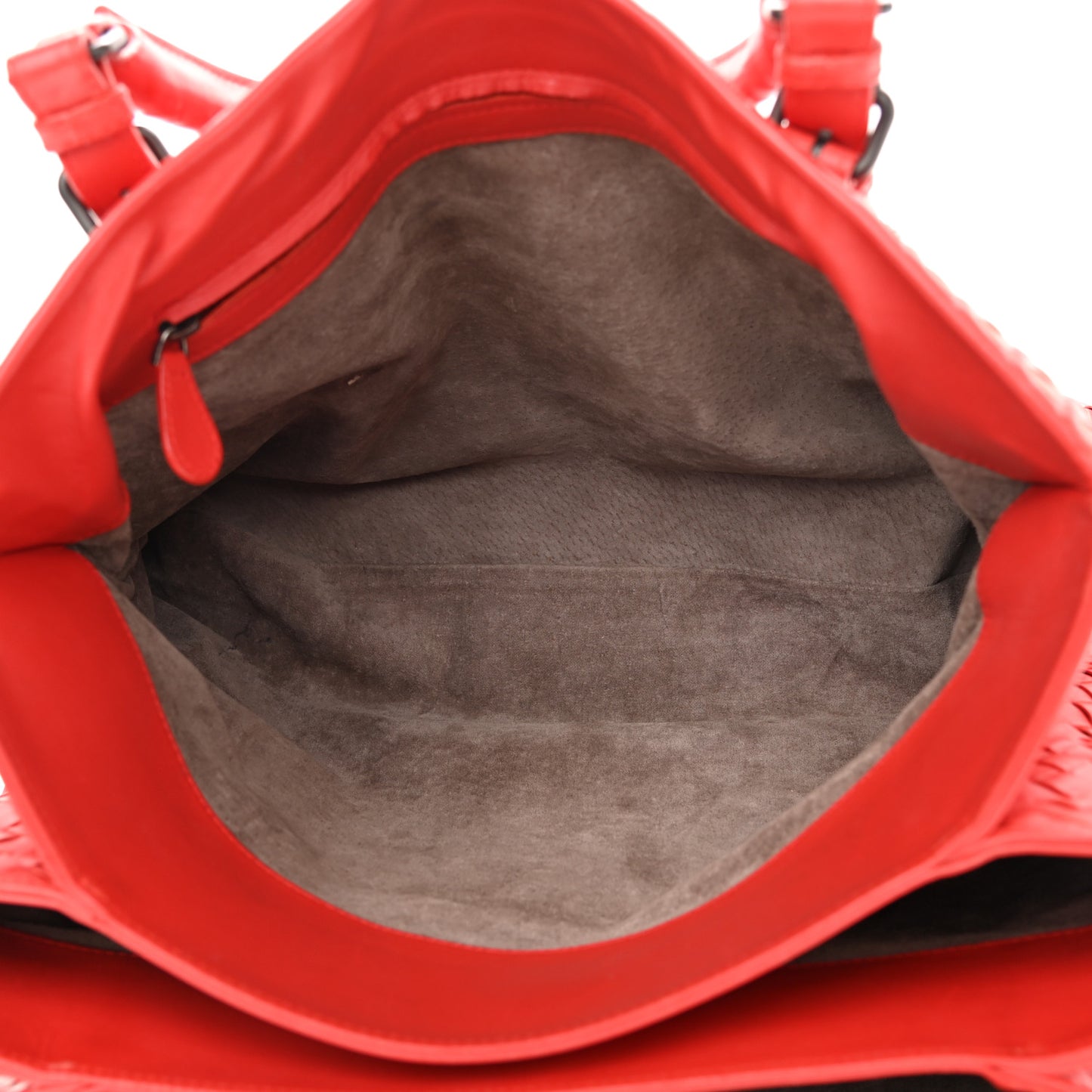 Nappa Intrecciato Medium Roma Tote Red