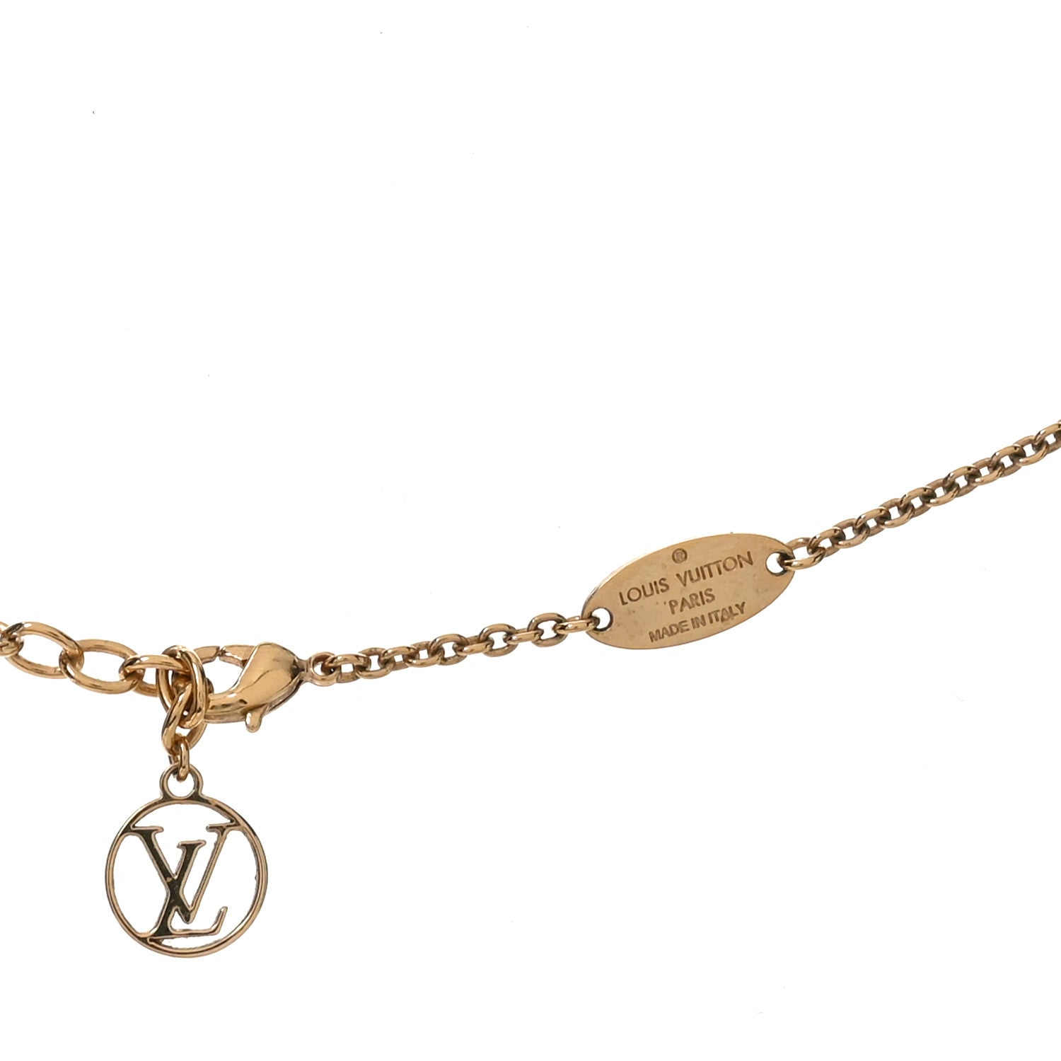Louis Vuitton Metal Crystal LV Iconic Necklace Gold 1788670