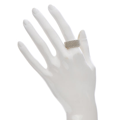 Tiffany Sterling Silver Mesh Somerset Ring 57 8 2 of 4