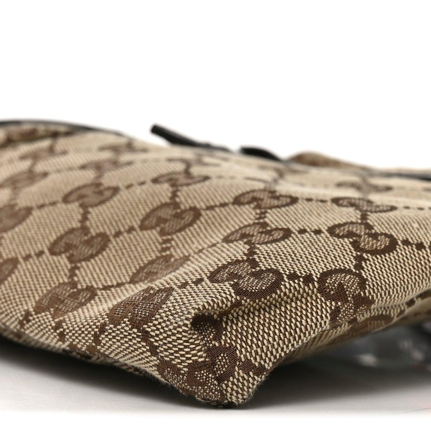 GG Monogram Web Double Pocket Belt Bag Dark Brown
