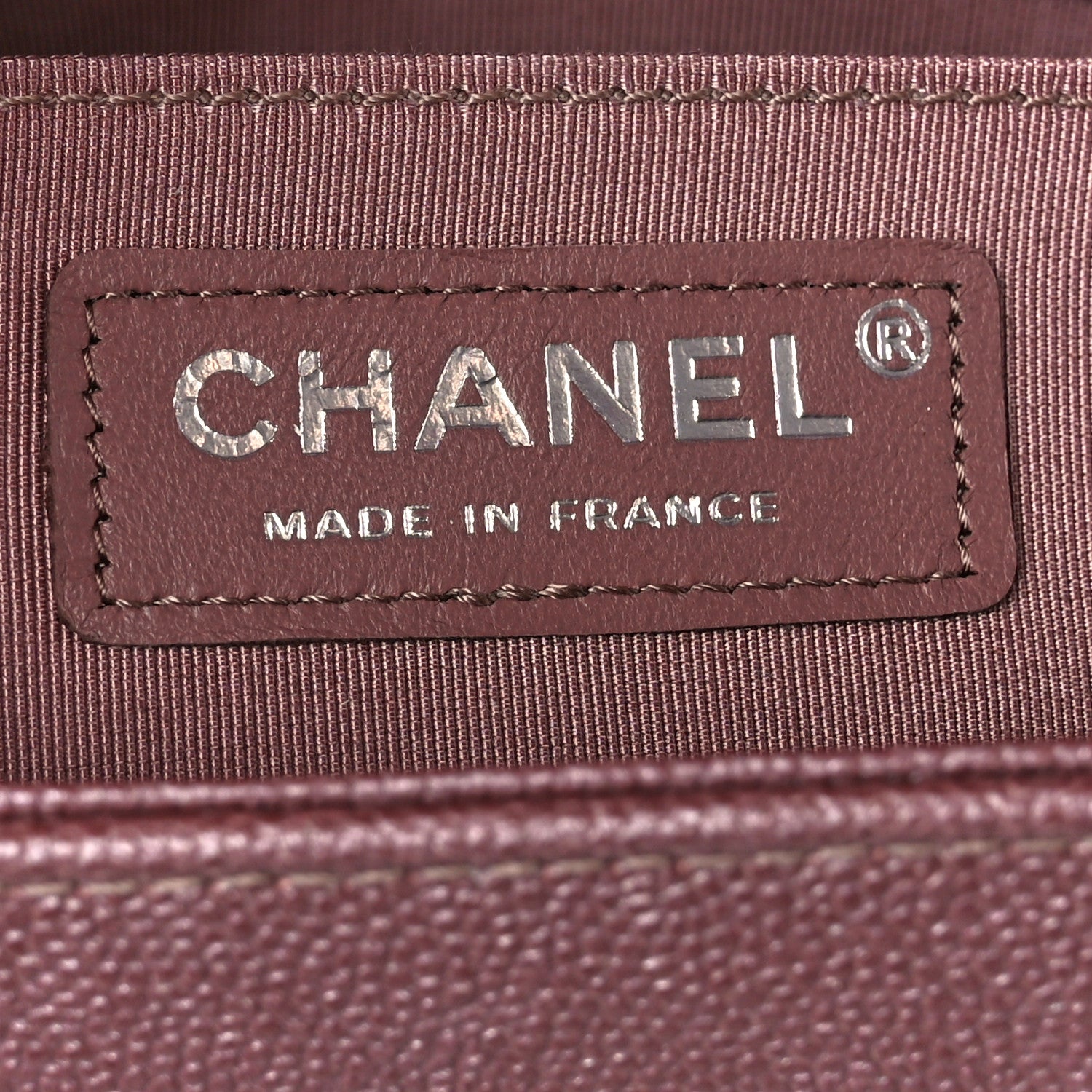 Chanel Metallic Caviar Chevron Quilted Medium Boy Flap Dark Pink 6 of 11