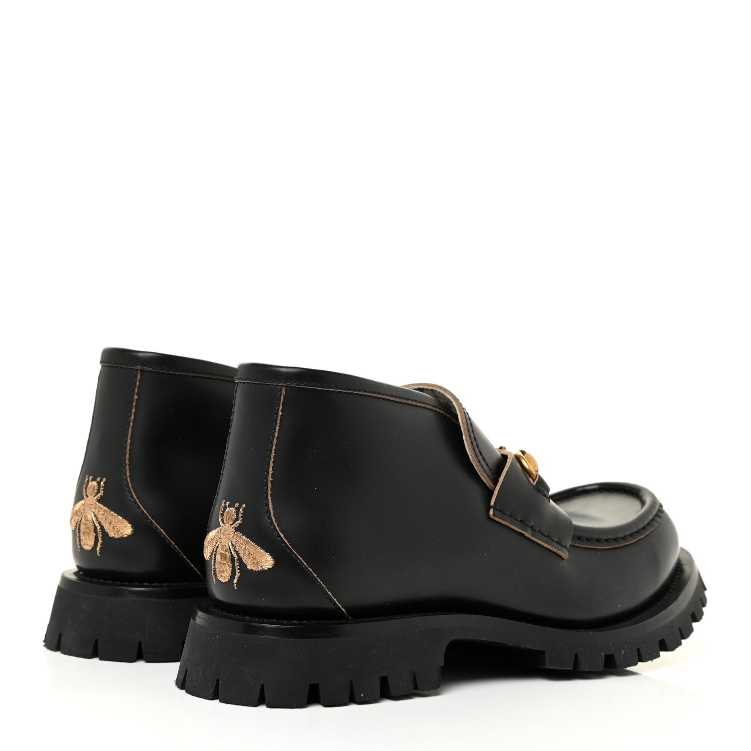 Gucci Cordovan Lux Mens Harald Horsebit Ankle Boots 7 Black 4 of 19