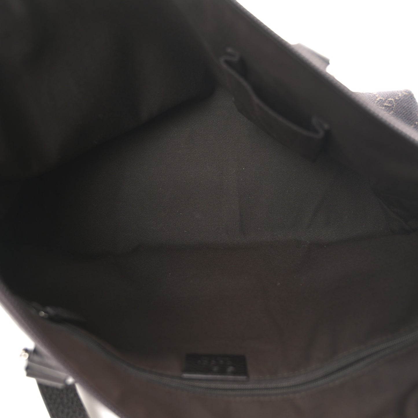 Denim Monogram Medium Abbey Tote Dark Brown