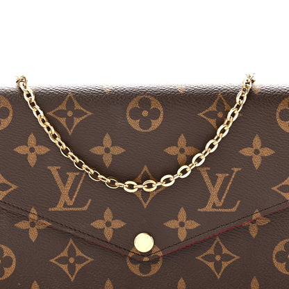 Louis Vuitton Monogram Pochette Felicie Chain Wallet Fuchsia 8 of 10
