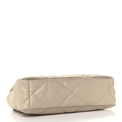 Chanel Lambskin Quilted Large Chanel 19 Flap Beige 4 of 10