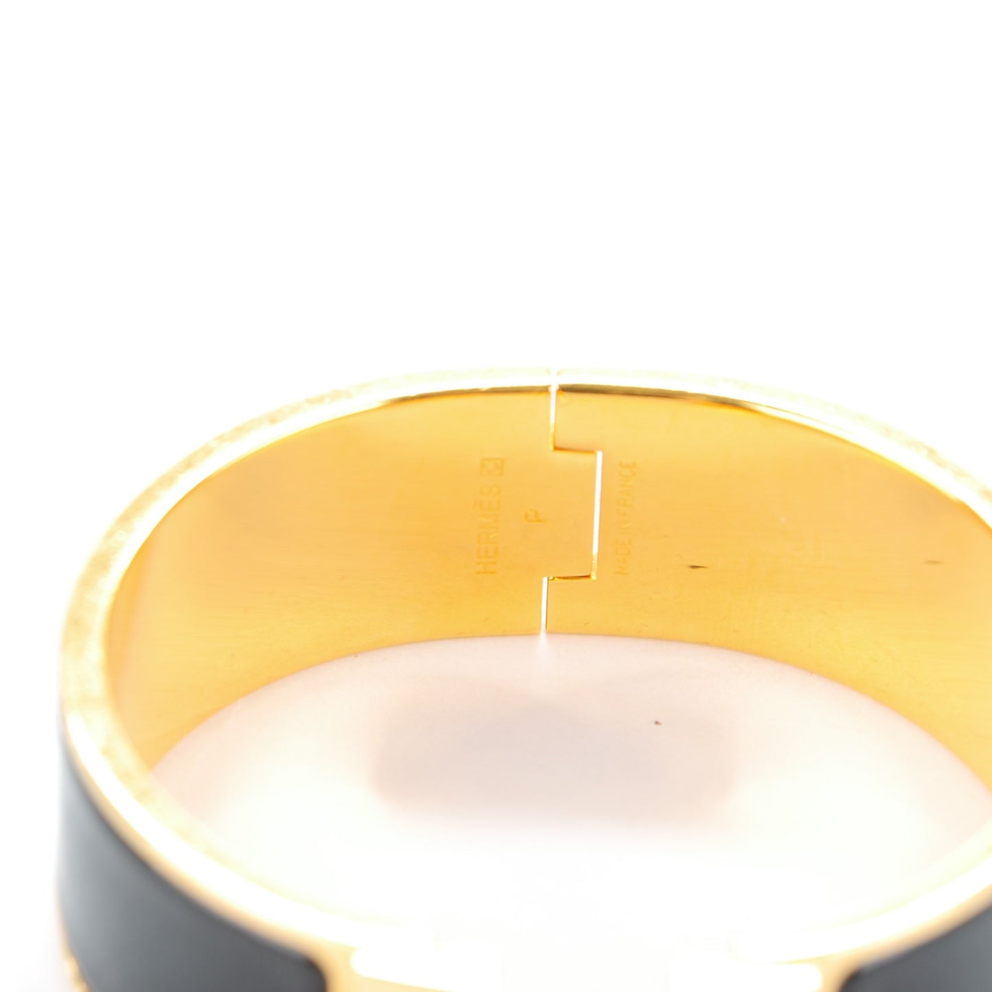 Enamel Wide Clic Clac H Bracelet PM Black