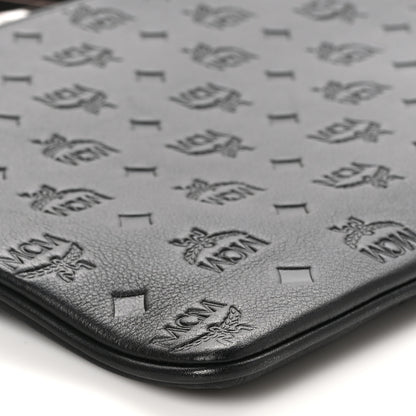 MCM Calfskin Monogram Klara Crossbody Pouch Black 8 of 9