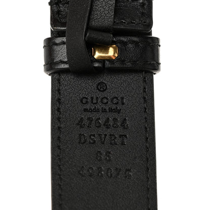 Gucci Calfskin Matelasse GG Marmont Belt Bag 85 34 Black 12 of 12