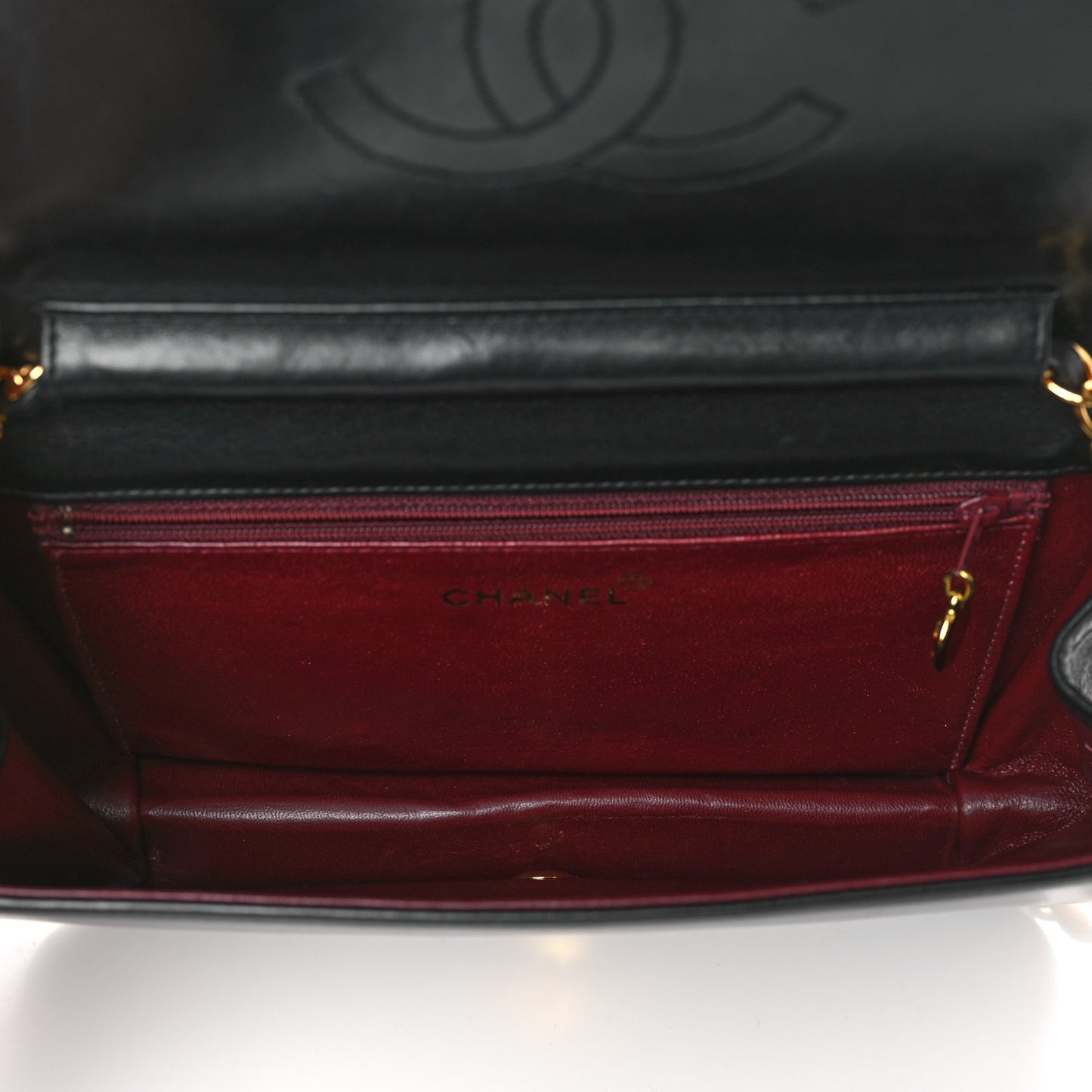 Lambskin Quilted Small Single Flap Black