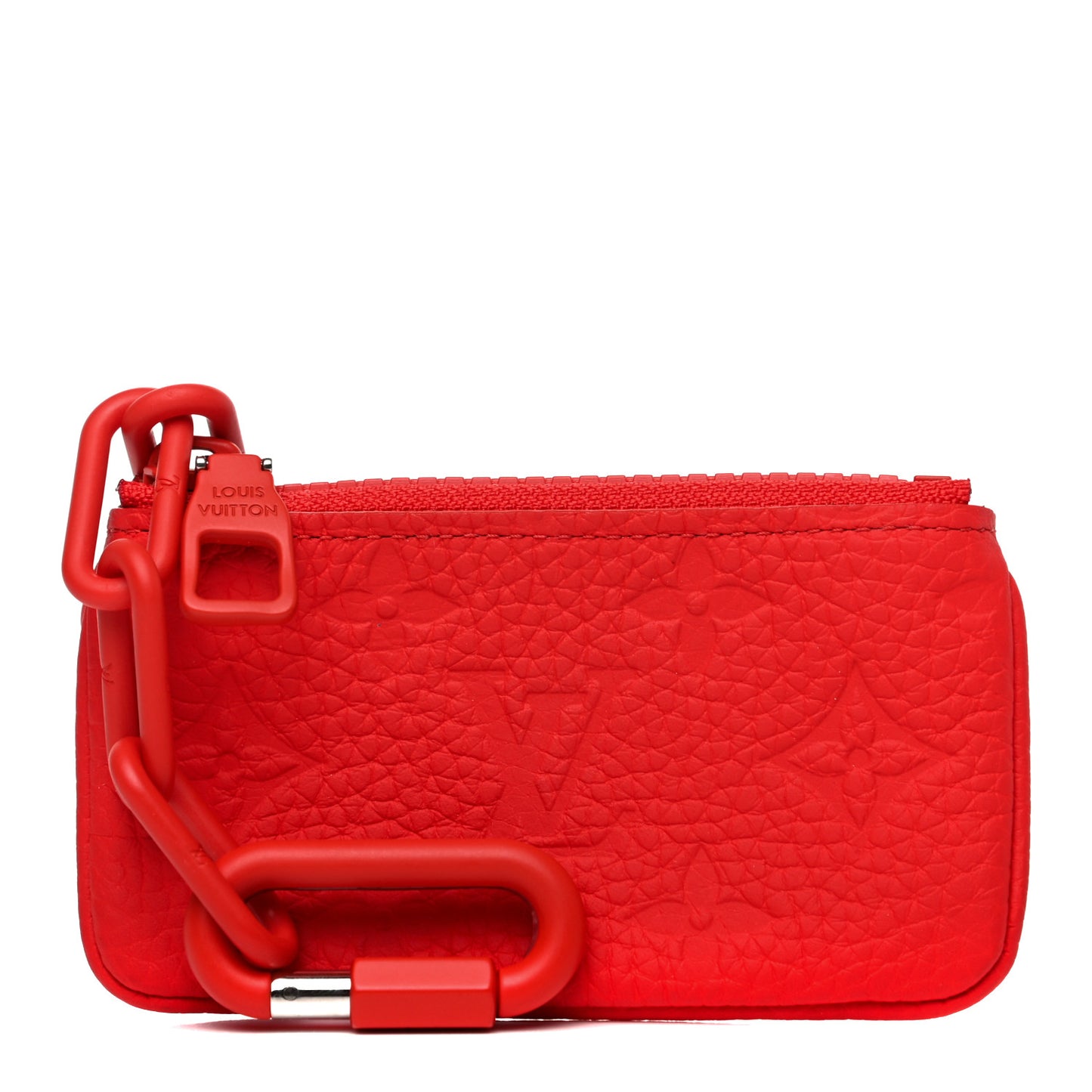 Taurillon Monogram Solar Ray Key Pouch Rouge