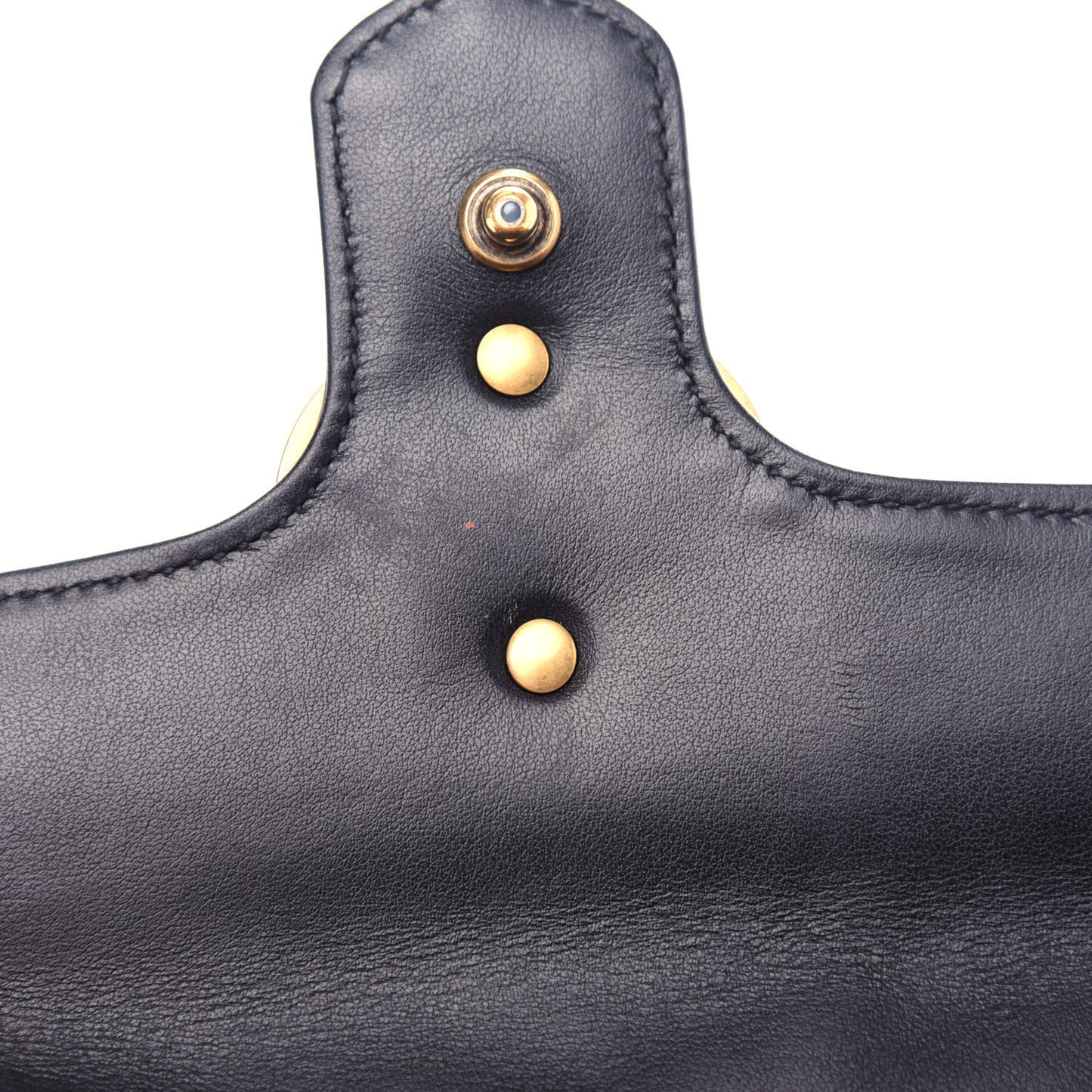 Calfskin Matelasse Mini GG Marmont Shoulder Bag Black