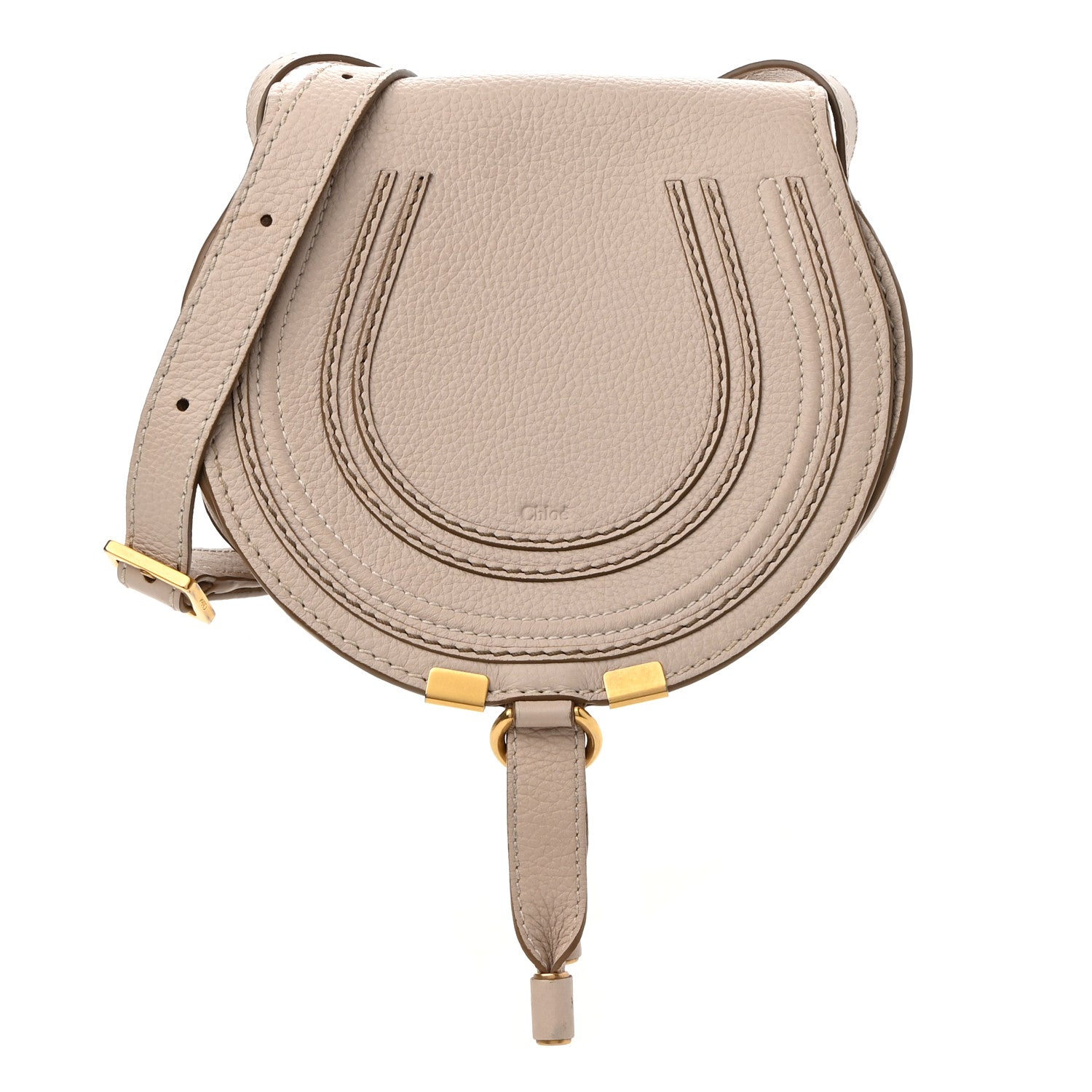 Chloe Calfskin Mini Marcie Round Crossbody Bag Blush Nude 1 of 9