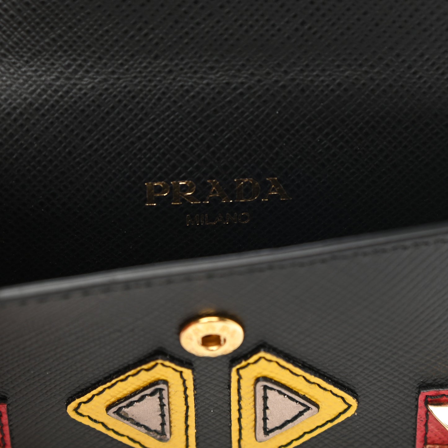 Saffiano Robot Card Holder Black