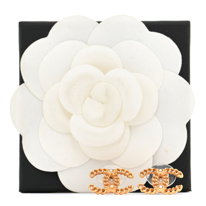 Chanel Chain Pearl CC Earrings Gold 5 of 5