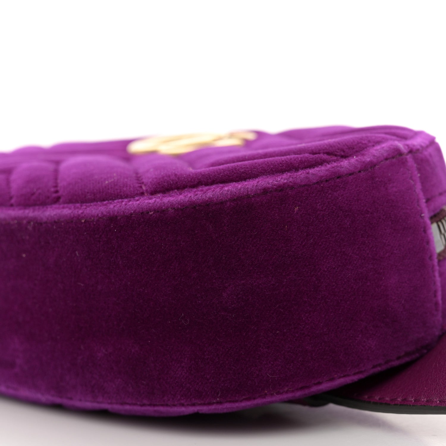 Gucci Velvet Matelasse GG Marmont Belt Bag 95 38 Violet Cyclamen 11 of 11