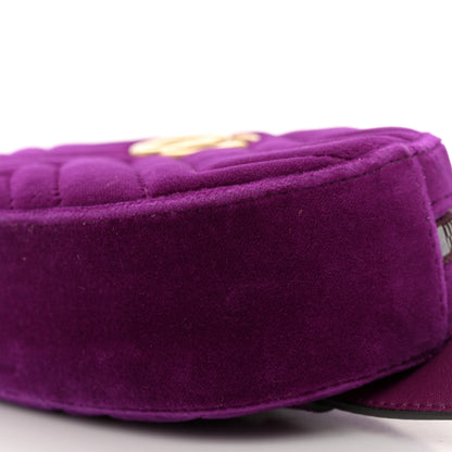 Gucci Velvet Matelasse GG Marmont Belt Bag 95 38 Violet Cyclamen 11 of 11