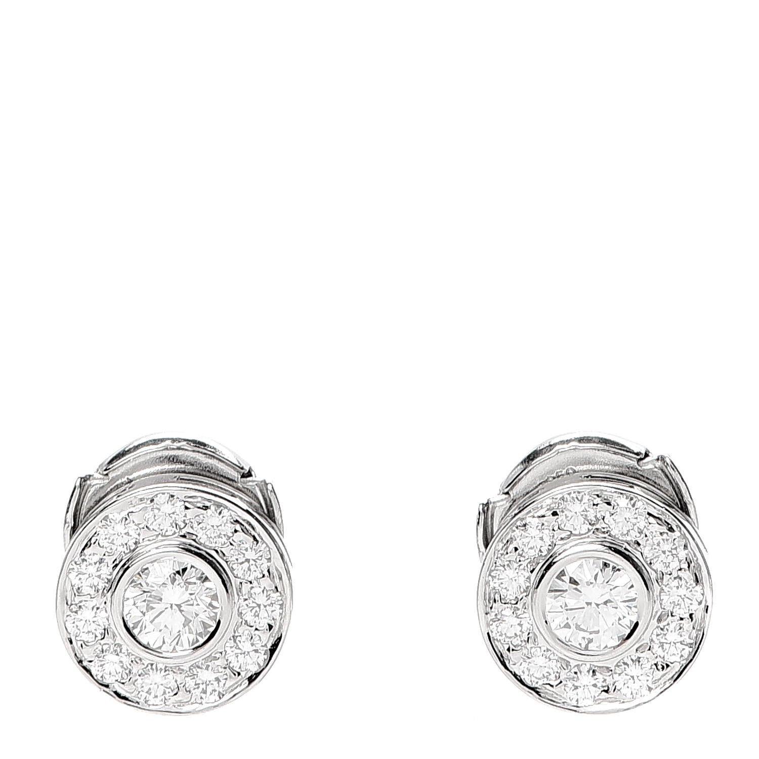 Tiffany Platinum Diamond .53ctw Large Circlet Earrings 1 of 5
