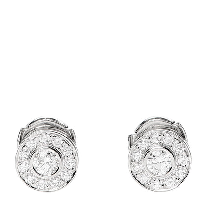 Tiffany Platinum Diamond .53ctw Large Circlet Earrings 1 of 5