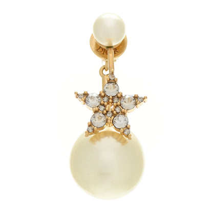 Christian Dior Pearl Crystal My ABCDior Tribales Etoile Earring Gold 1 of 4