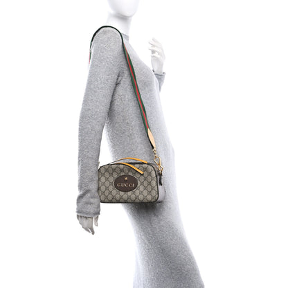 Gucci GG Supreme Monogram Web Neo Vintage Shoulder Bag Beige New Acero Crop 2 of 12