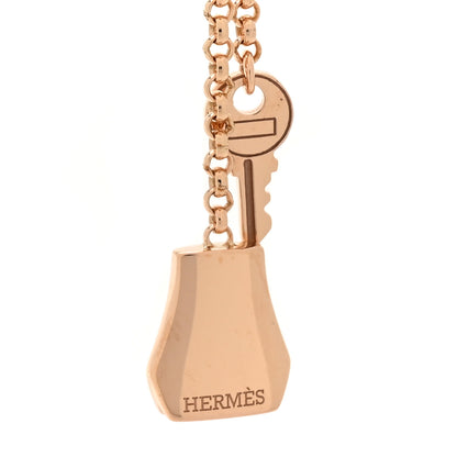 Hermes 18K Rose Gold PM Kelly Clochette Necklace 9 of 12