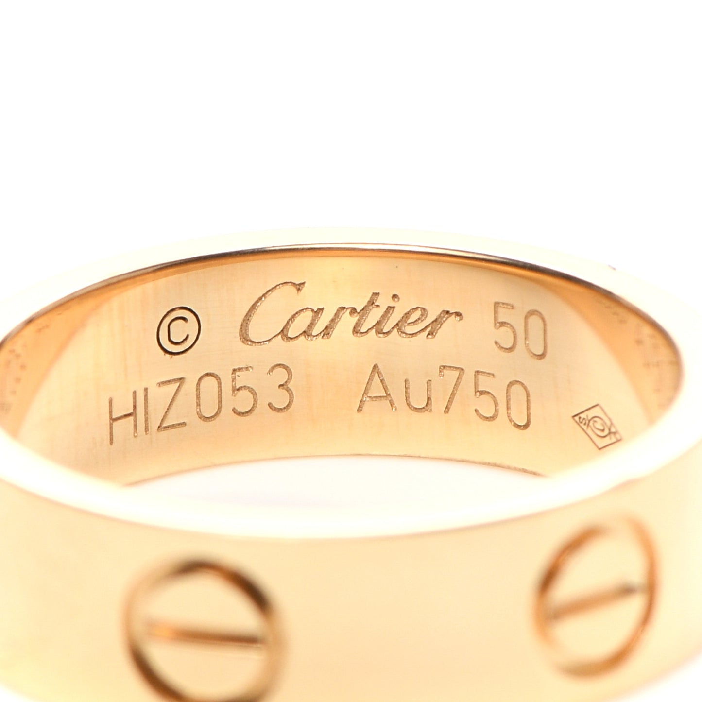 18K Yellow Gold 5.5mm LOVE Ring 50 5.25