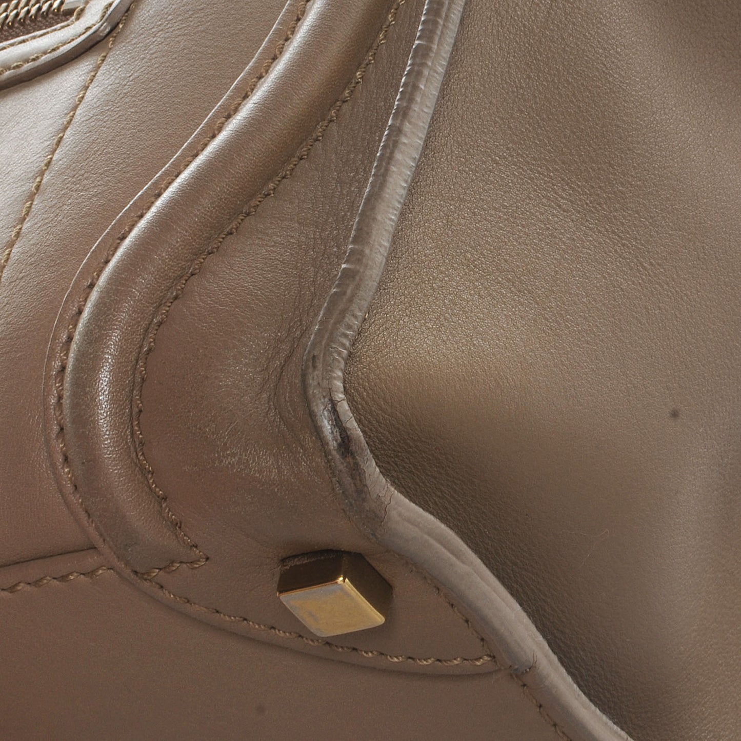 Smooth Calfskin Micro Luggage Camel