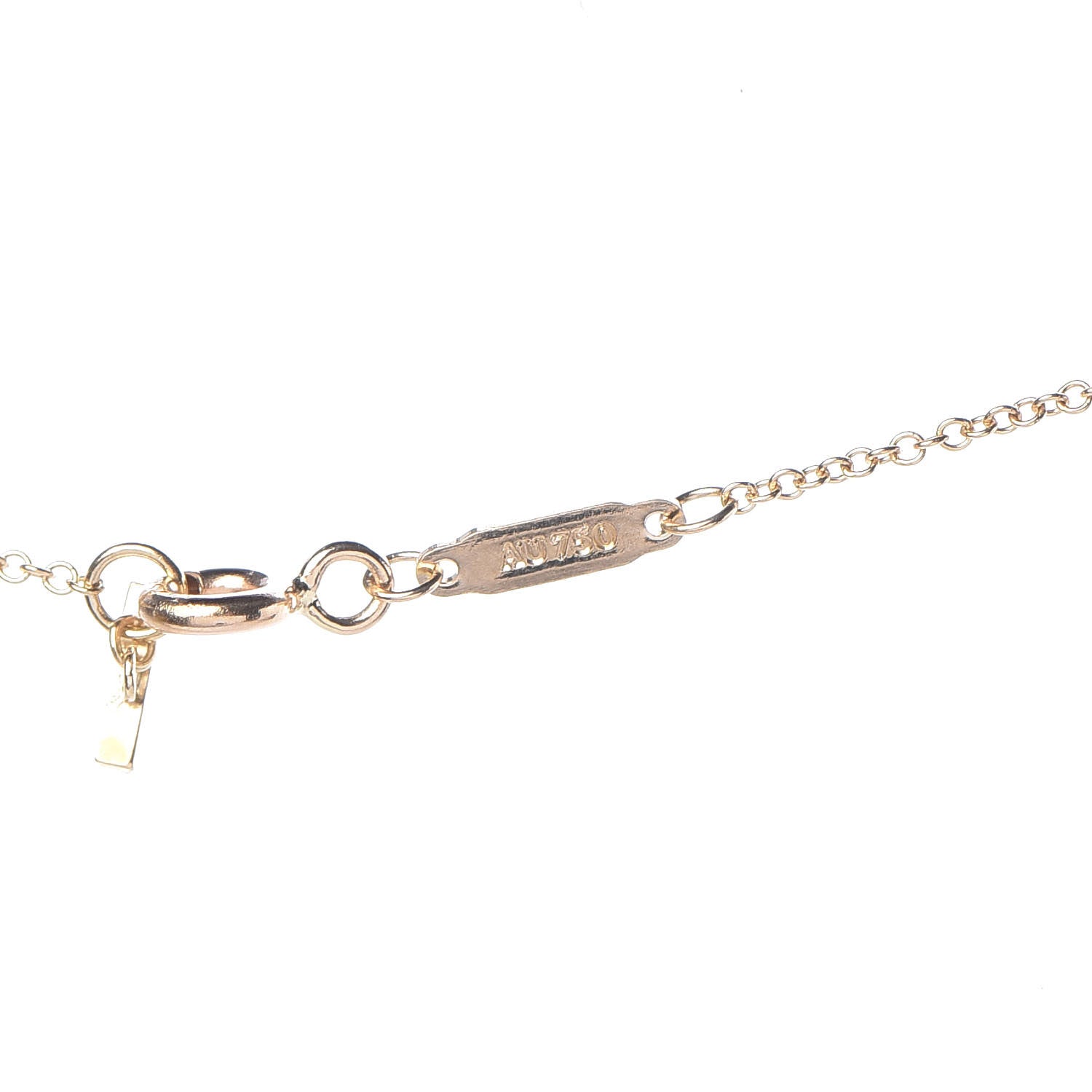 Tiffany 18K Yellow Gold Large T Smile Pendant Necklace 5 of 6