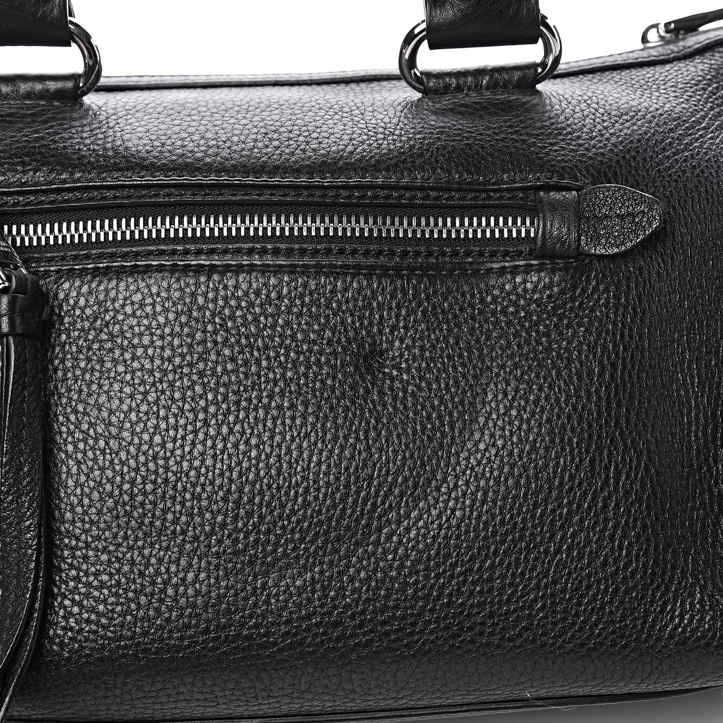 Vitello Daino Shopping Satchel Black