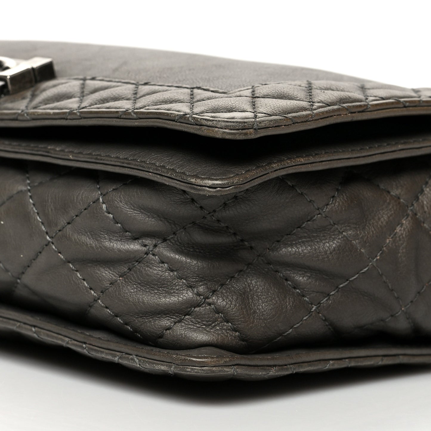 Calfskin New Medium Boy Reverso Flap Black