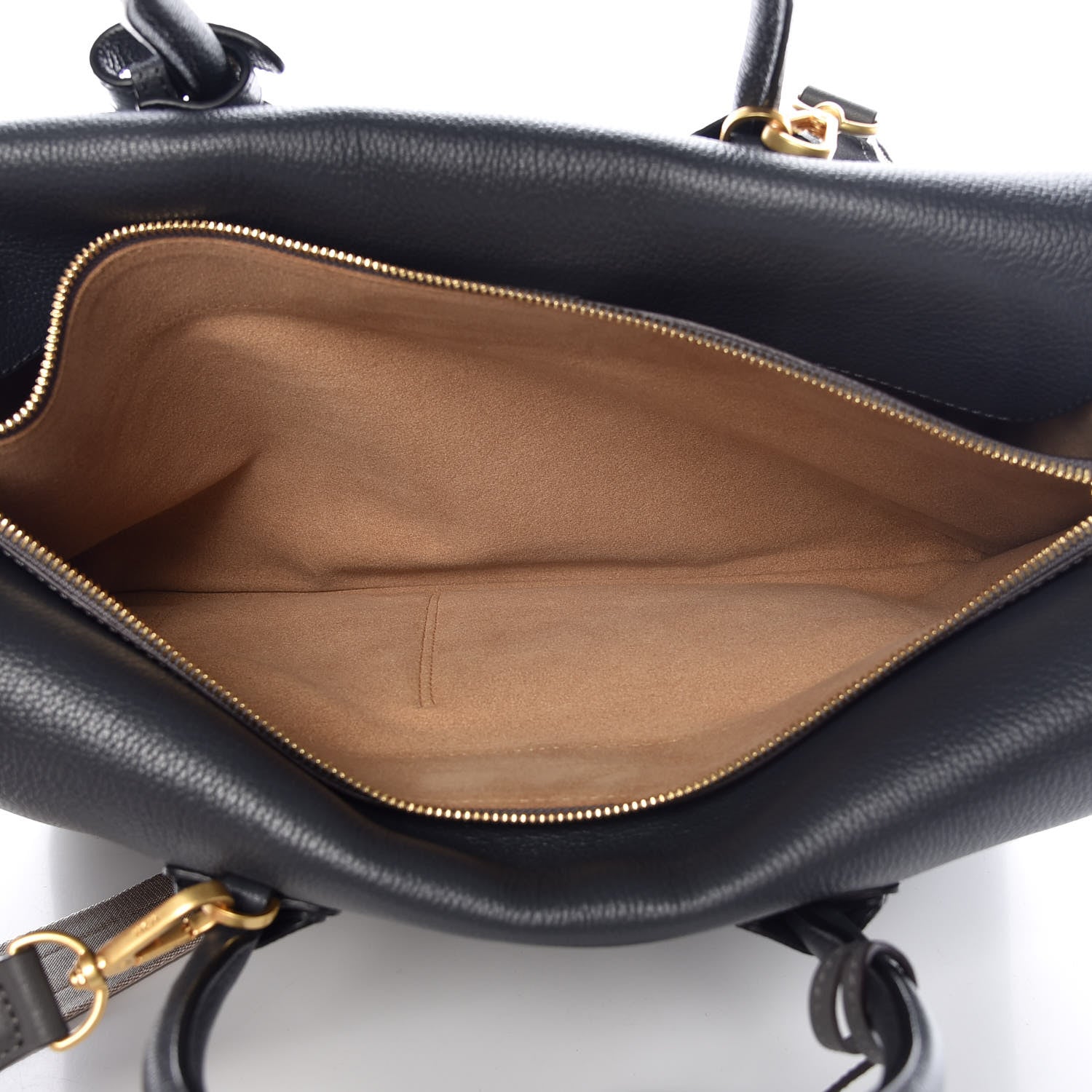 MCM Grained Calfskin Large Milla Tote Phantom Grey 7 of 14