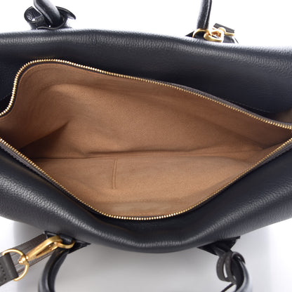 MCM Grained Calfskin Large Milla Tote Phantom Grey 7 of 14