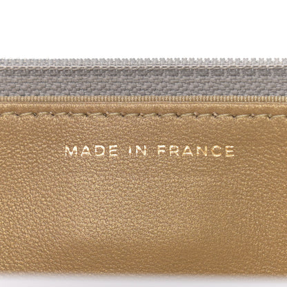 Chanel Lambskin Quilted CC Pearl Crush Wallet on Chain WOC Grey 7 of 11