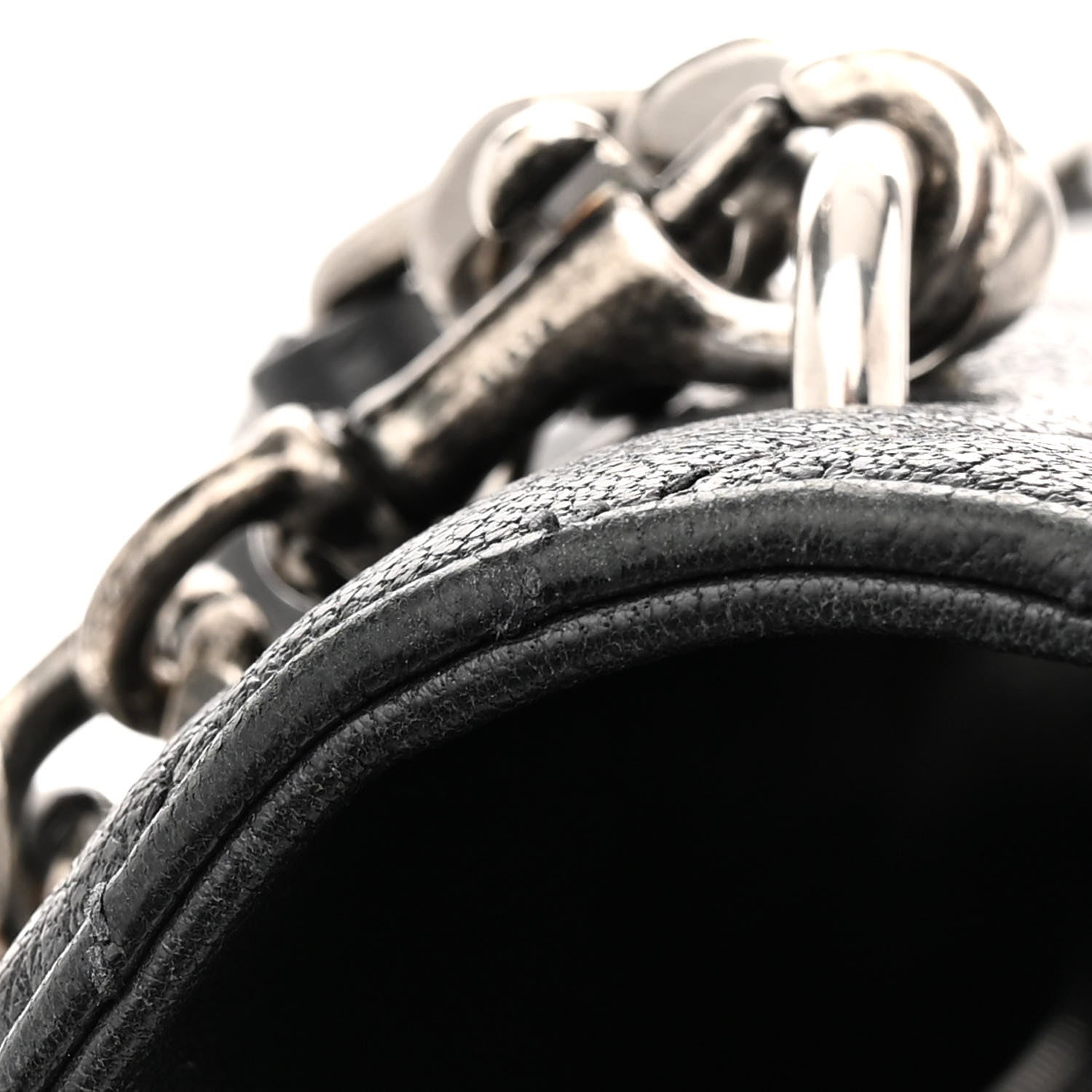 Saint Laurent Sheepskin Matelasse Chevron Monogram Large College Satchel Black 16 of 16