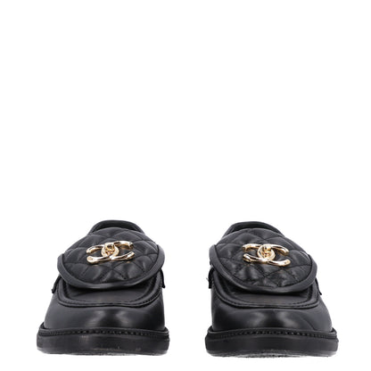 Chanel Lambskin Quilted CC Turnlock Loafers 38.5 Black 3 of 8