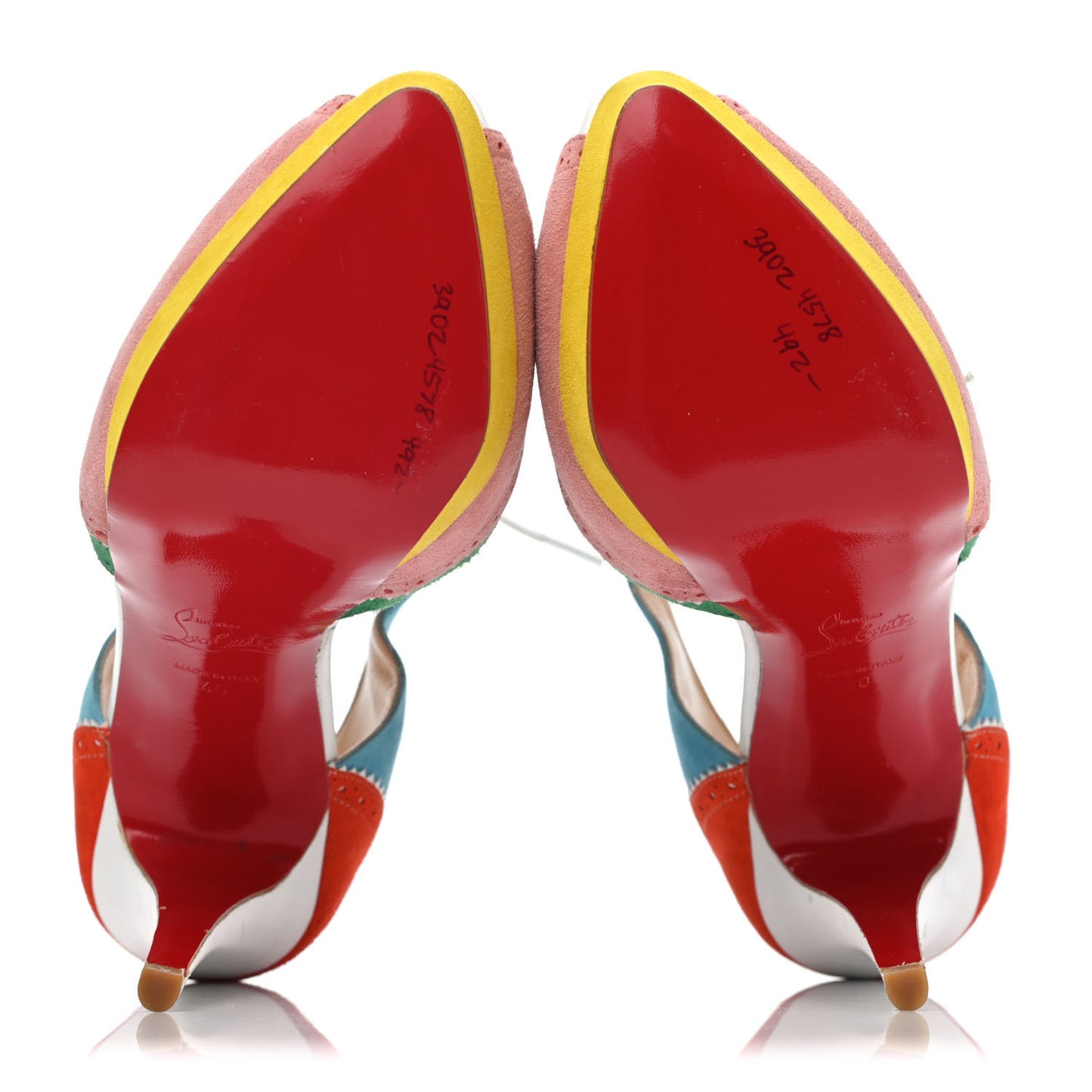 Suede Nappa Meree 160 Peep Toe Pumps 40 Multicolor
